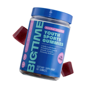 Bottle of Big Time Youth Sports Gummies with gummies